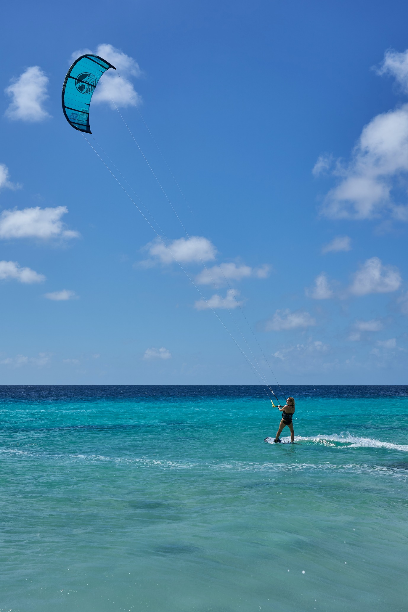 Kite surfing in Villabluu, Jambaini, Zanzibar